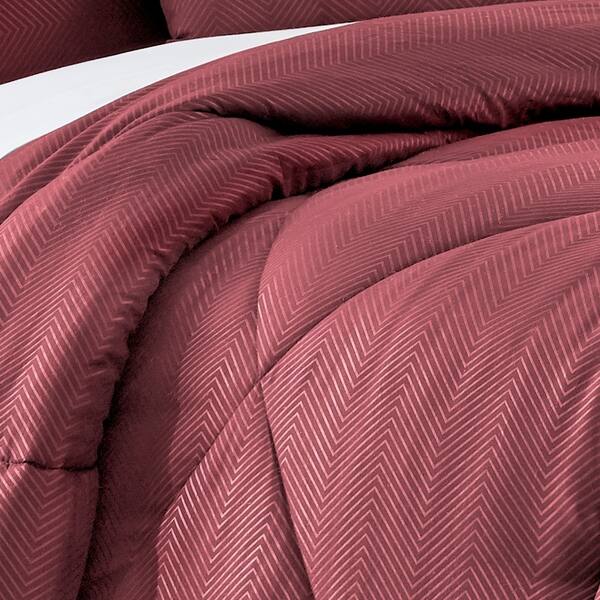 Shop Spirit Linen Home Embossed Chevron Comforter Set 6 Piece