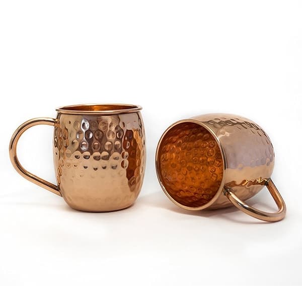 Set of 4 Modern Home Authentic 100/% Solid Copper Hammered Moscow Mule Mug 2-Oz Shot Glass