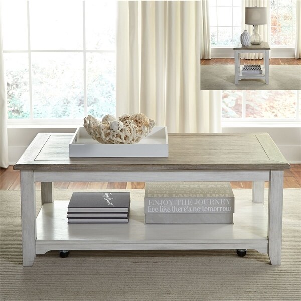 whitewash end tables for living room