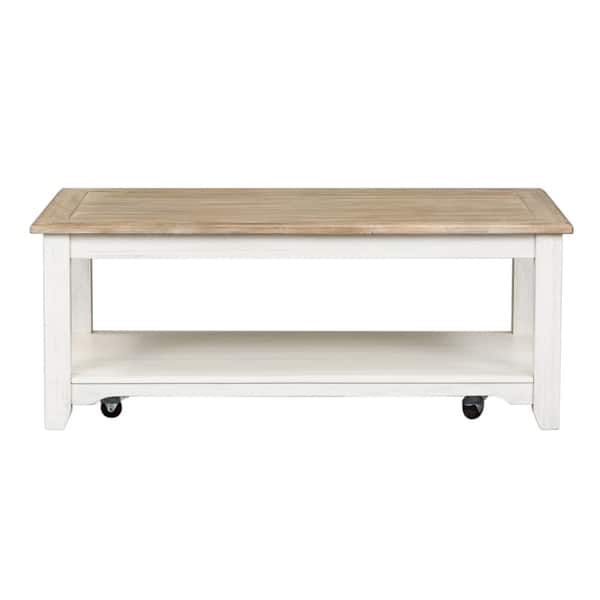 Summerville Soft Whitewash Wood 3 Piece Coffee And End Summerville Soft Whitewash Wood 3 Piece Coffee And End