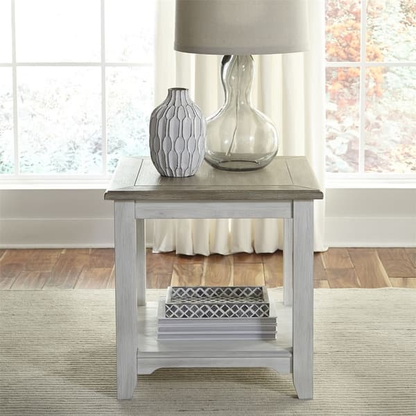Summerville Soft Whitewash Wood 3 Piece Coffee And End Summerville Soft Whitewash Wood 3 Piece Coffee And End