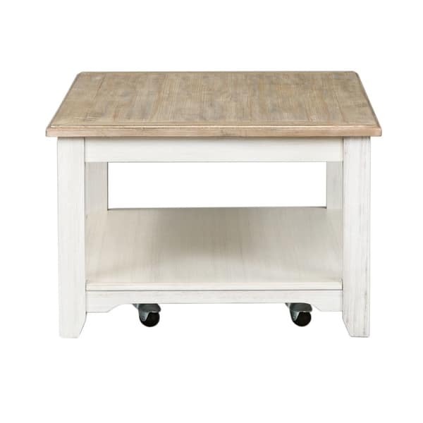 Summerville Soft Whitewash Wood 3 Piece Coffee And End Summerville Soft Whitewash Wood 3 Piece Coffee And End
