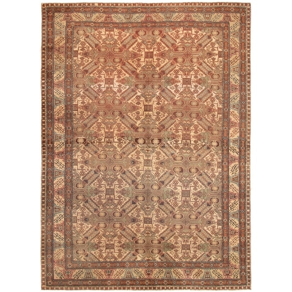 eCarpetGallery Hand-knotted Keisari Vintage Ivory Wool Rug - 6'4 x 9'1