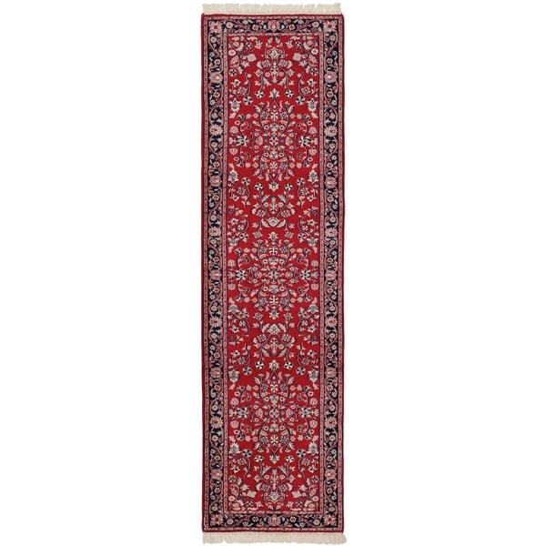 eCarpetGallery Hand-knotted Royal Kashan Red Wool Rug - 2'8 x 10'1
