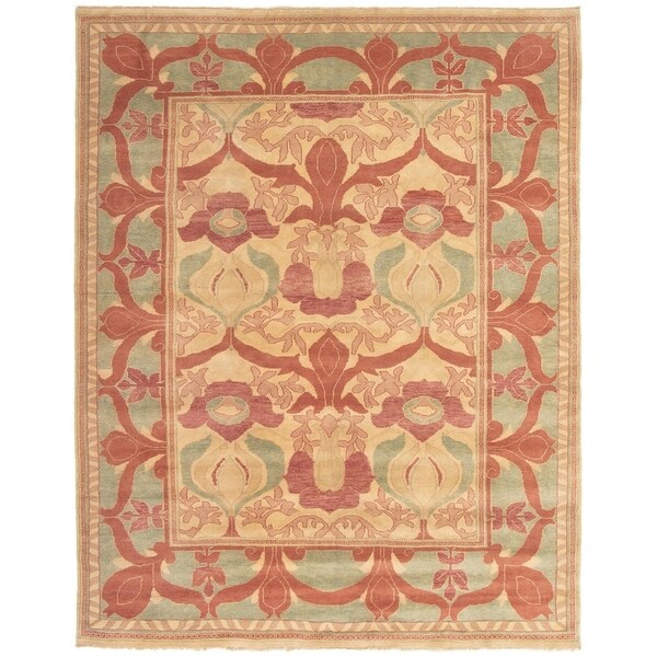eCarpetGallery Hand-knotted Varanasi Ivory Wool Rug - 9'0 x 11'5