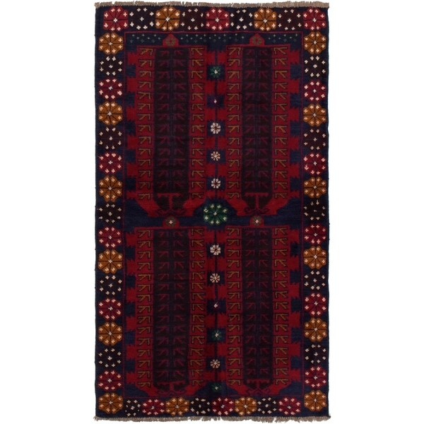 eCarpetGallery Hand-knotted Teimani Red Wool Rug - 3'6 x 6'2