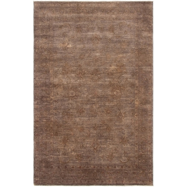 eCarpetGallery Hand-knotted Color Transition Brown Wool Rug - 5'10 x 9'3