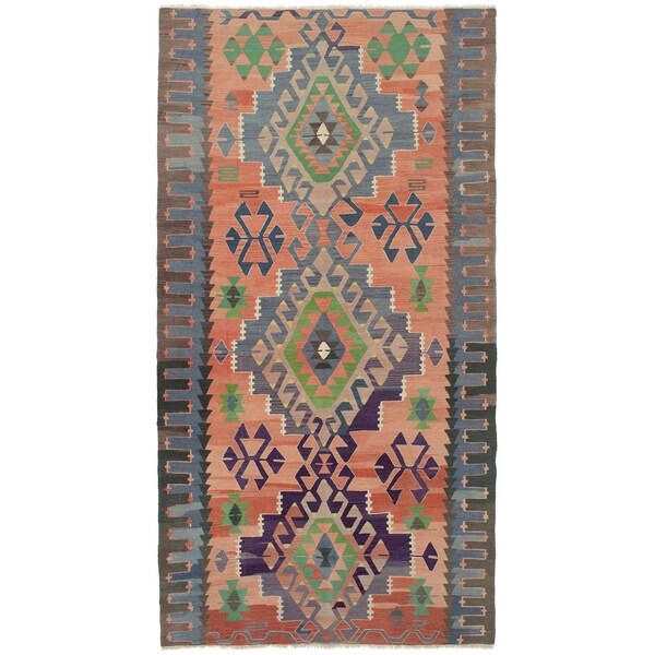 eCarpetGallery Flat-weave Sivas Copper Wool Kilim - 5'3 x 10'8