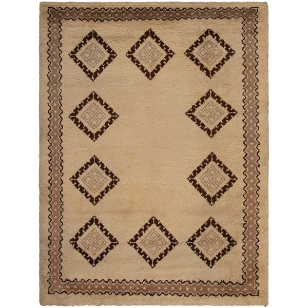 eCarpetGallery Hand-knotted Royal Maroc Cream Wool Rug - 8'4 x 11'0