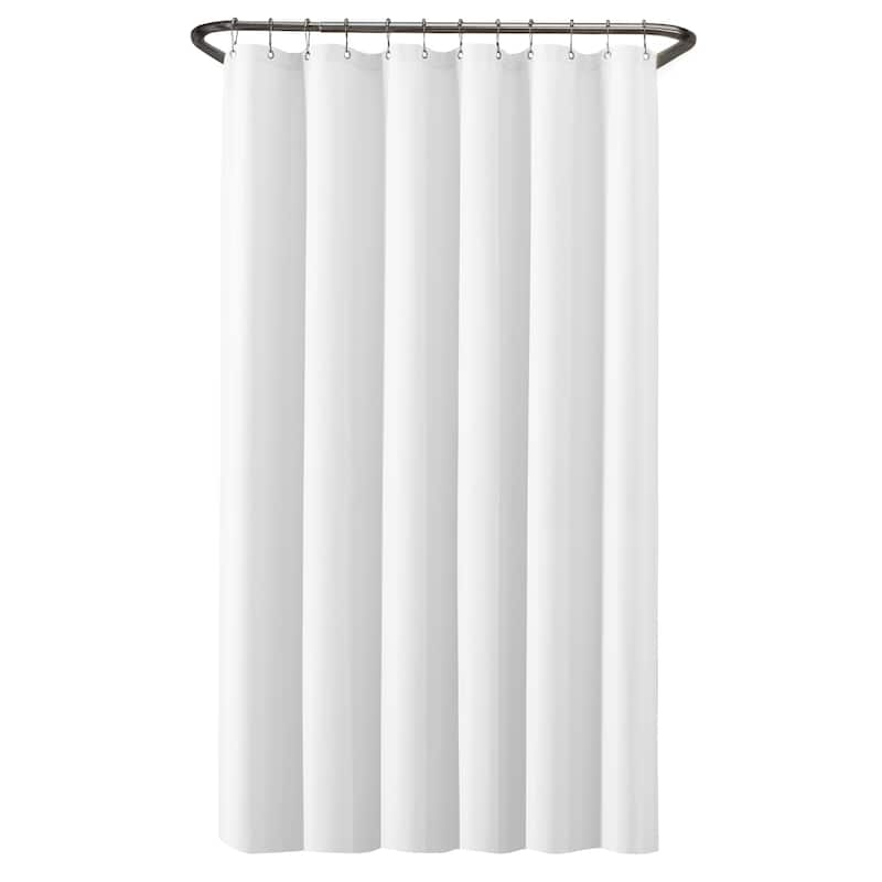 Maytex Waterproof Fabric Shower Curtain or Liner - White
