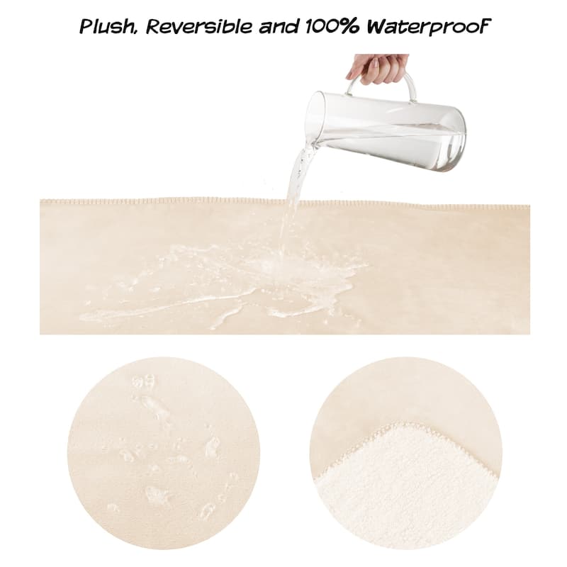 Waterproof Pet Blanket 60inx50in Plush Throw Protects Furniture by Petmaker