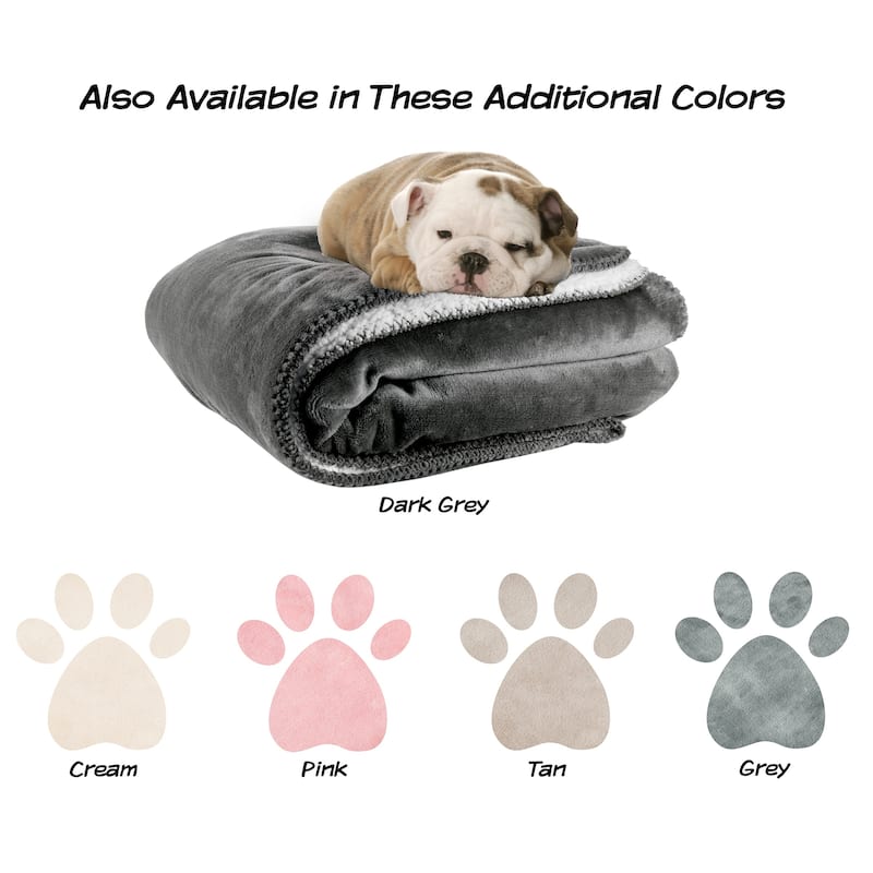 Waterproof Pet Blanket 60inx50in Plush Throw Protects Furniture by Petmaker