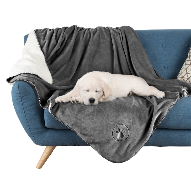 Waterproof Pet Blanket 60inx50in Plush Throw Protects Furniture by Petmaker