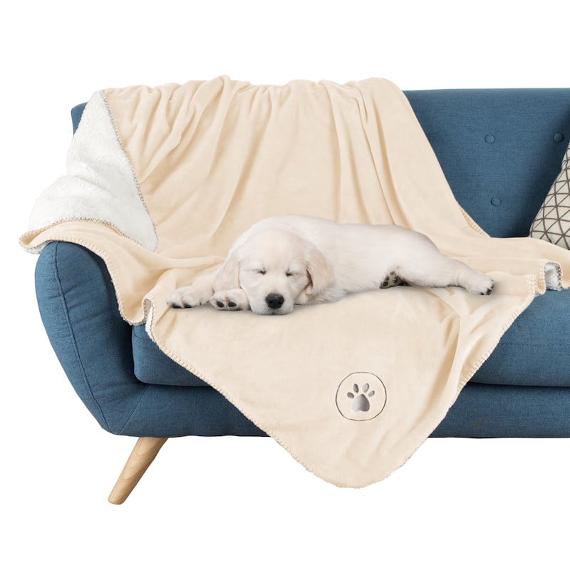 Waterproof Pet Blanket 60inx50in Plush Throw Protects Furniture by Petmaker