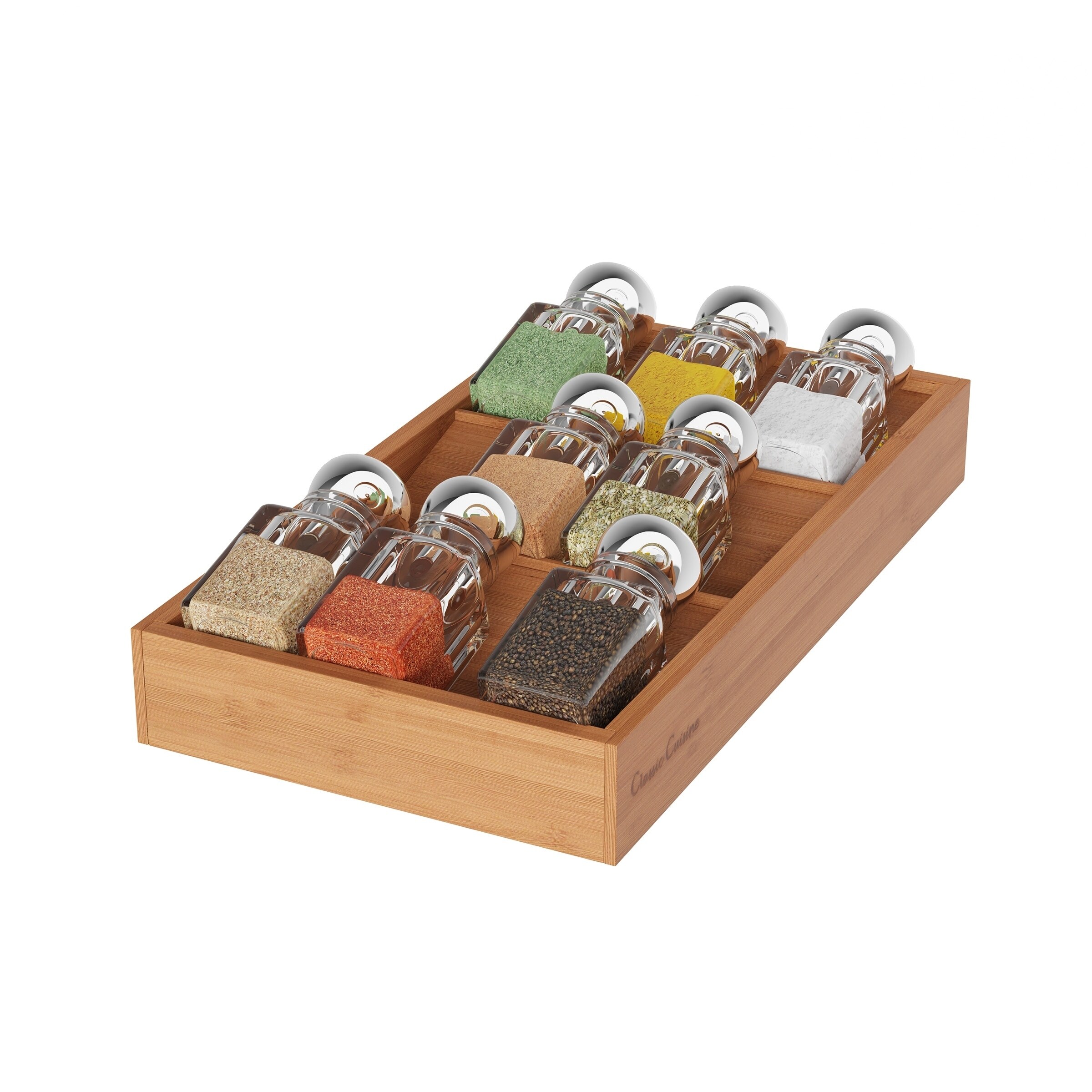 Shop Drawer Spice Organizer Natural Bamboo 3 Tier By Classic