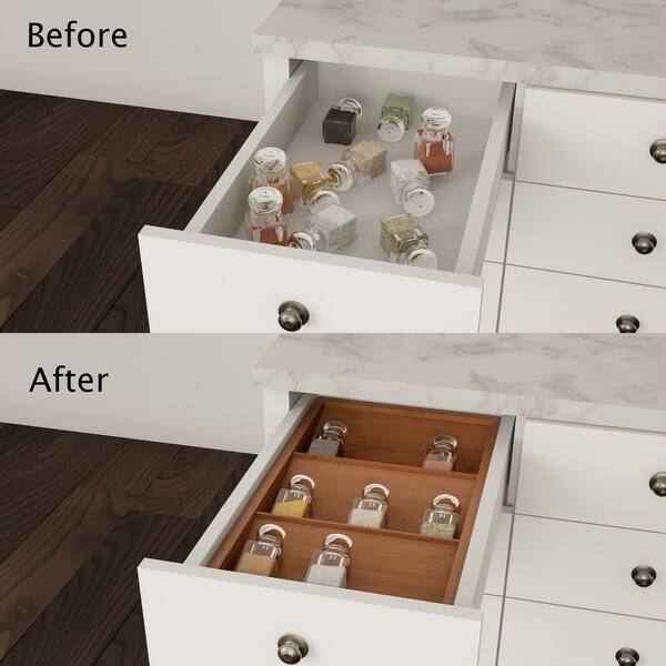 Shop Drawer Spice Organizer Natural Bamboo 3 Tier By Classic
