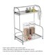 preview thumbnail 3 of 4, 2 Tiered Countertop Storage Shelves with 3 Side Hook by Lavish Home