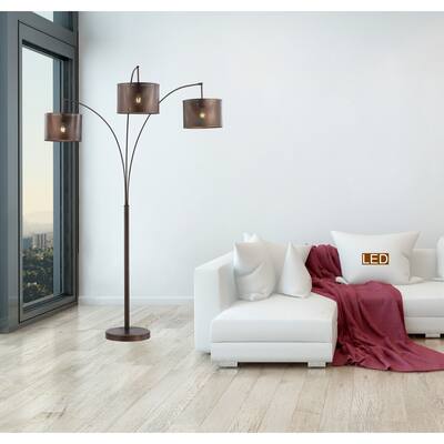 Artiva Lumiere II LED Arch Floor lamp, 83, Antique Bronze