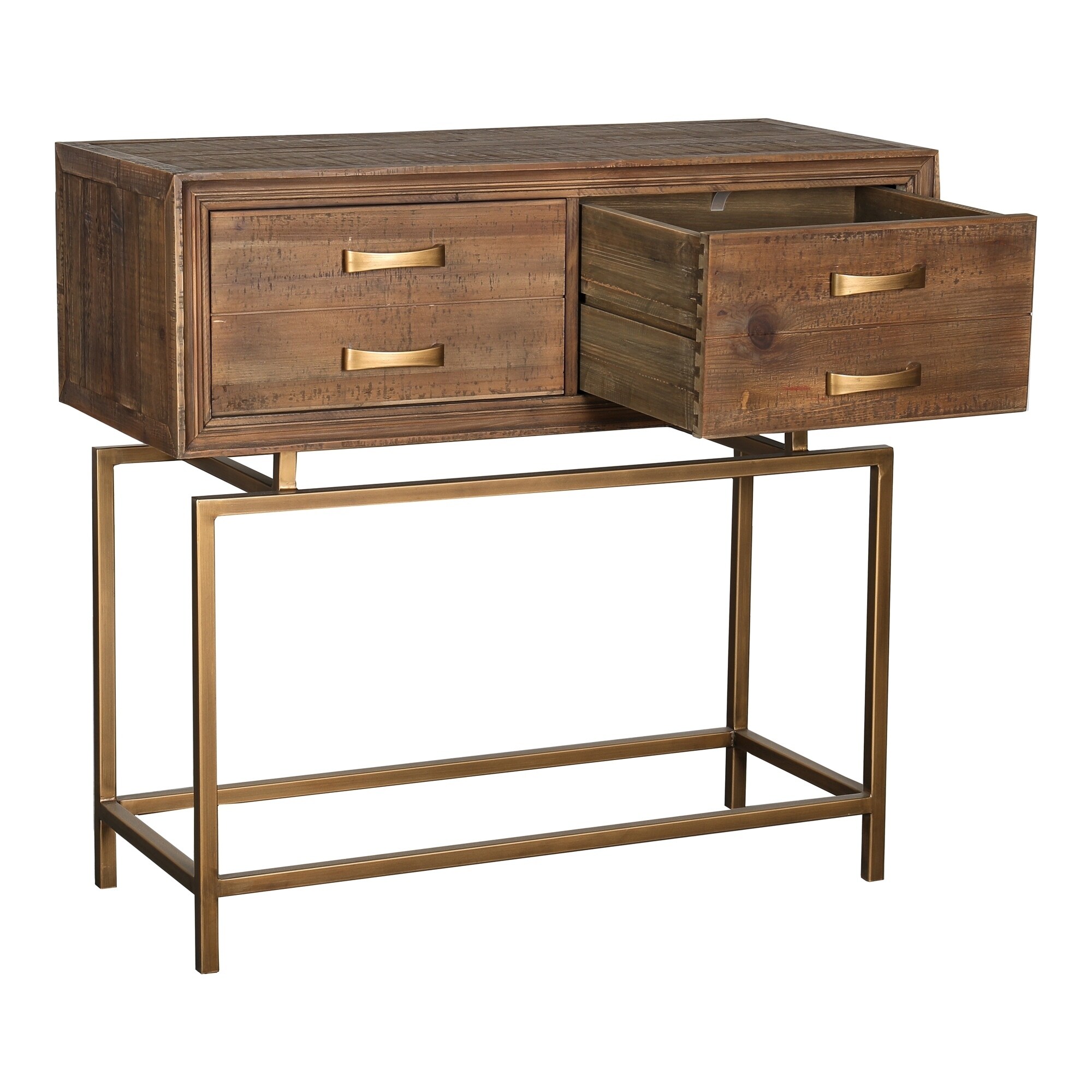 Shop Aurelle Home Reclaimed Fit Storage Contemporary Console Table