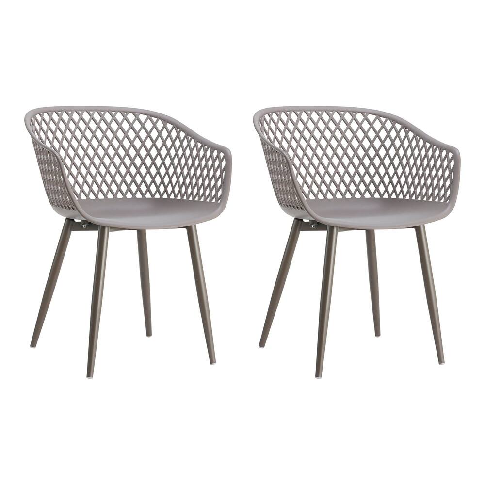 Aurelle Home Piola Waterproof Modern Outdoor Chairs (Set of 2) - 23 x 24 x 32