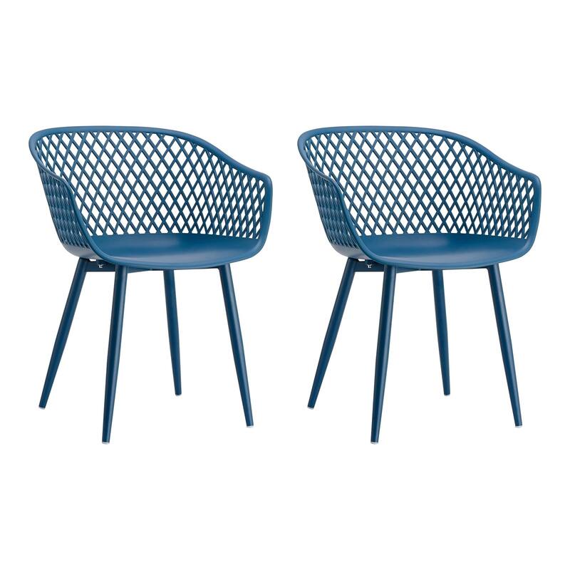 Aurelle Home Piola Waterproof Modern Outdoor Chairs (Set of 2) - 23 x 24 x 32