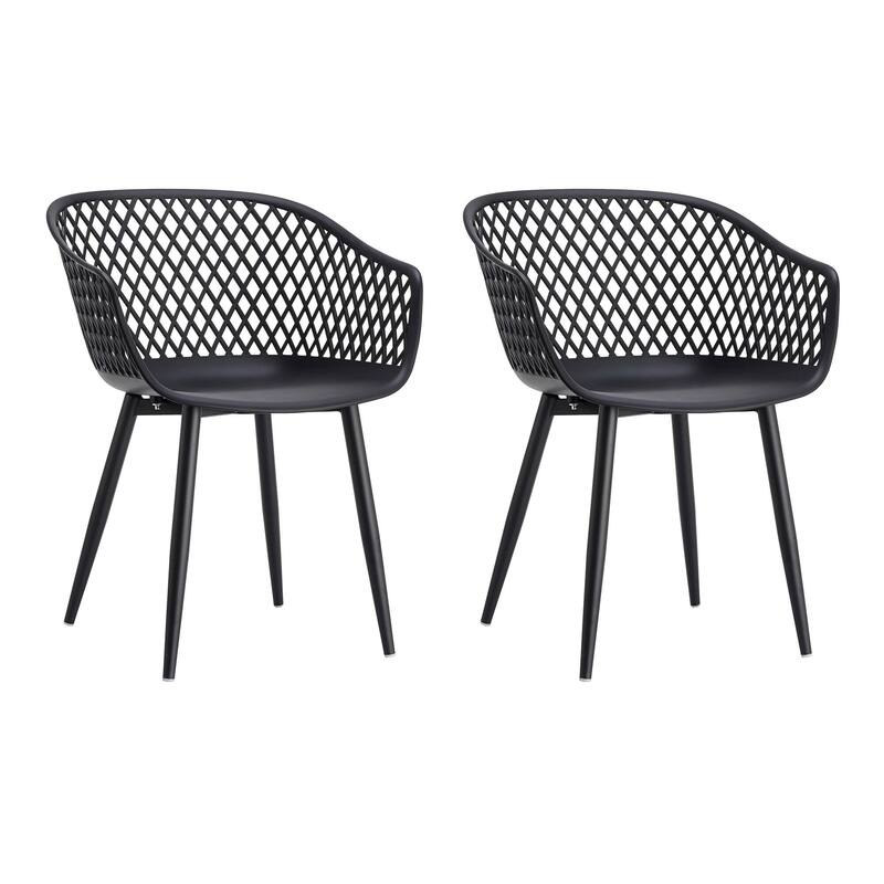 Aurelle Home Piola Waterproof Modern Outdoor Chairs (Set of 2) - 23 x 24 x 32