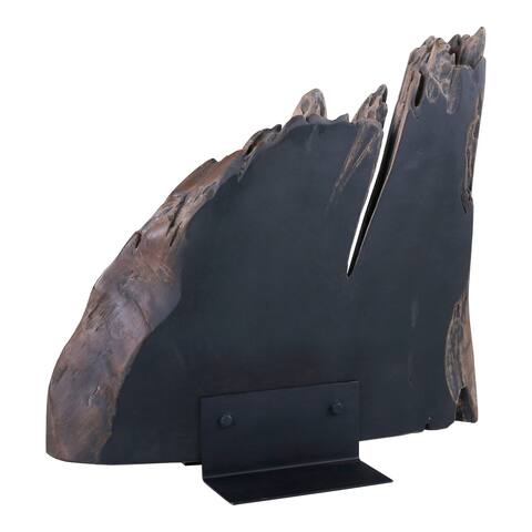 Aurelle Home Rustic Teak Wood Sculpture
