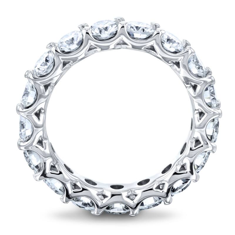 Annello by Kobelli 14k Gold 3 1/5ct.tw Round Moissanite Prong Set Eternity Ring Wedding Band