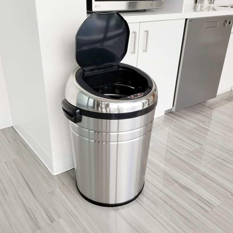 iTouchless 18 Gal. Stainless Steel Motion Sensing Touchless Trash Can