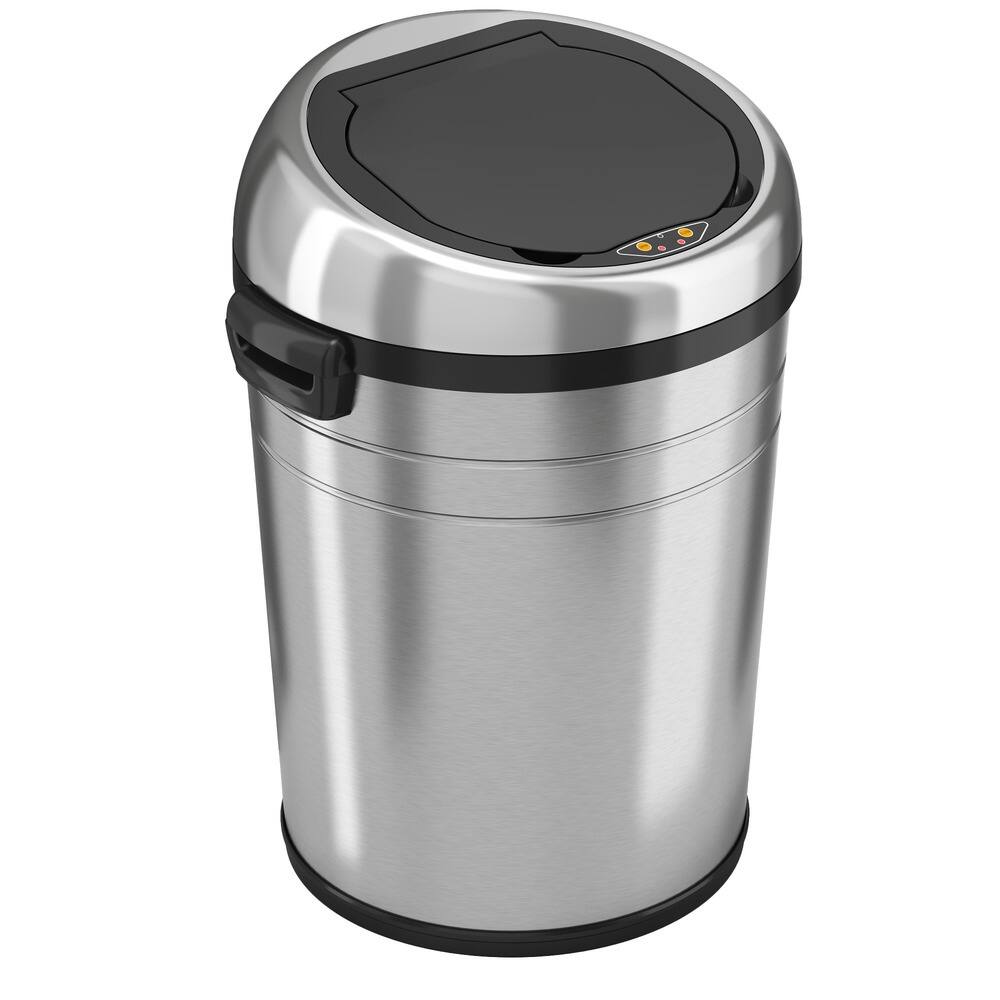 iTouchless 18 Gal Stainless Steel Sensor Kitchen Trash Can with Wheels