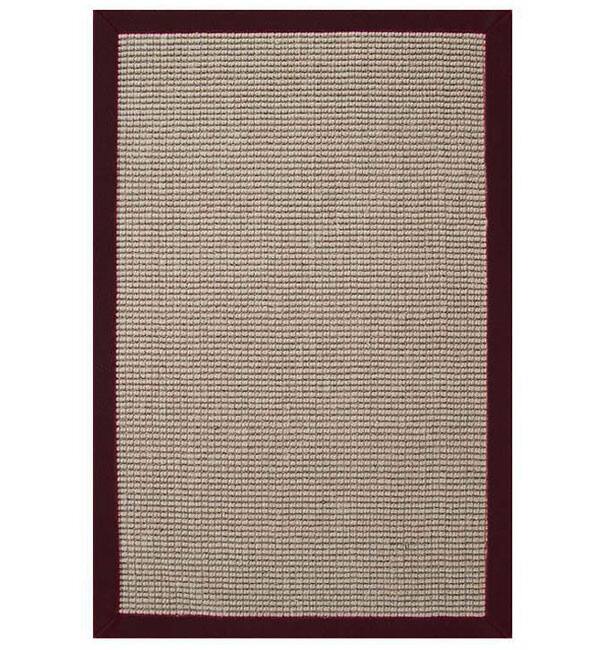 Hand-woven Sisal Cherry Brown Border Rug (5' x 8') - 5' x 8'