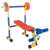 Toy Bench and Leg Press  Childrens Play Workout Equipment by Hey! Play!