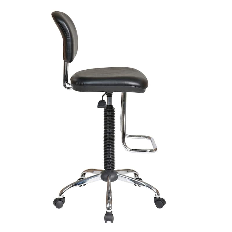 Chrome Finish Economical Chair with Teardrop Footrest
