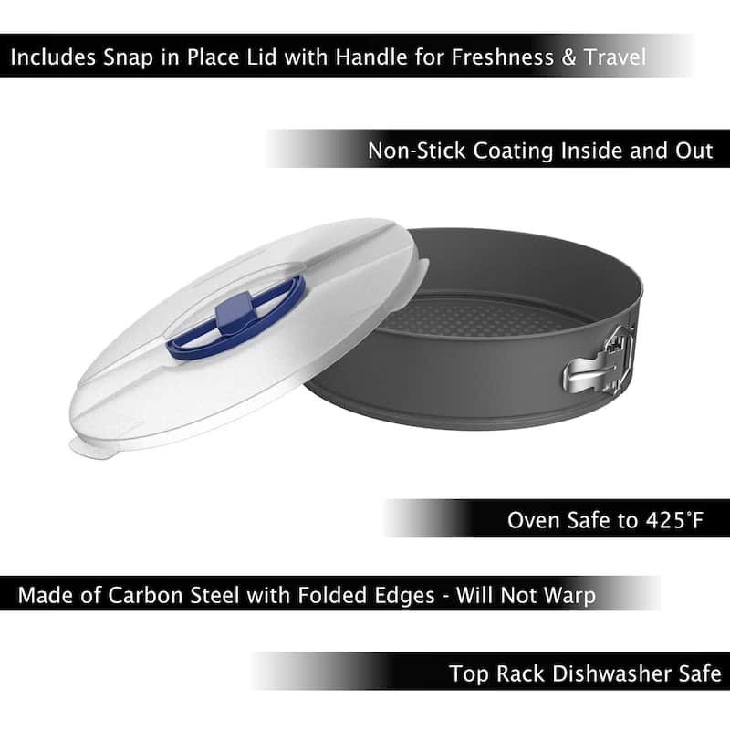 Springform Pan with Lid 10 inches Nonstick Baking by Classic Cuisine