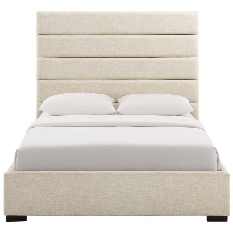 Genevieve Queen Upholstered Fabric Platform Bed