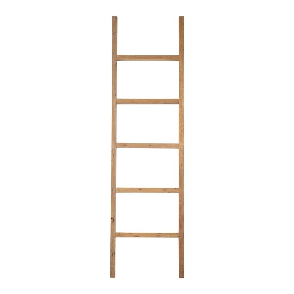 East At Main's Darla Teak Decorative Ladder - 20"x2.5"x71"