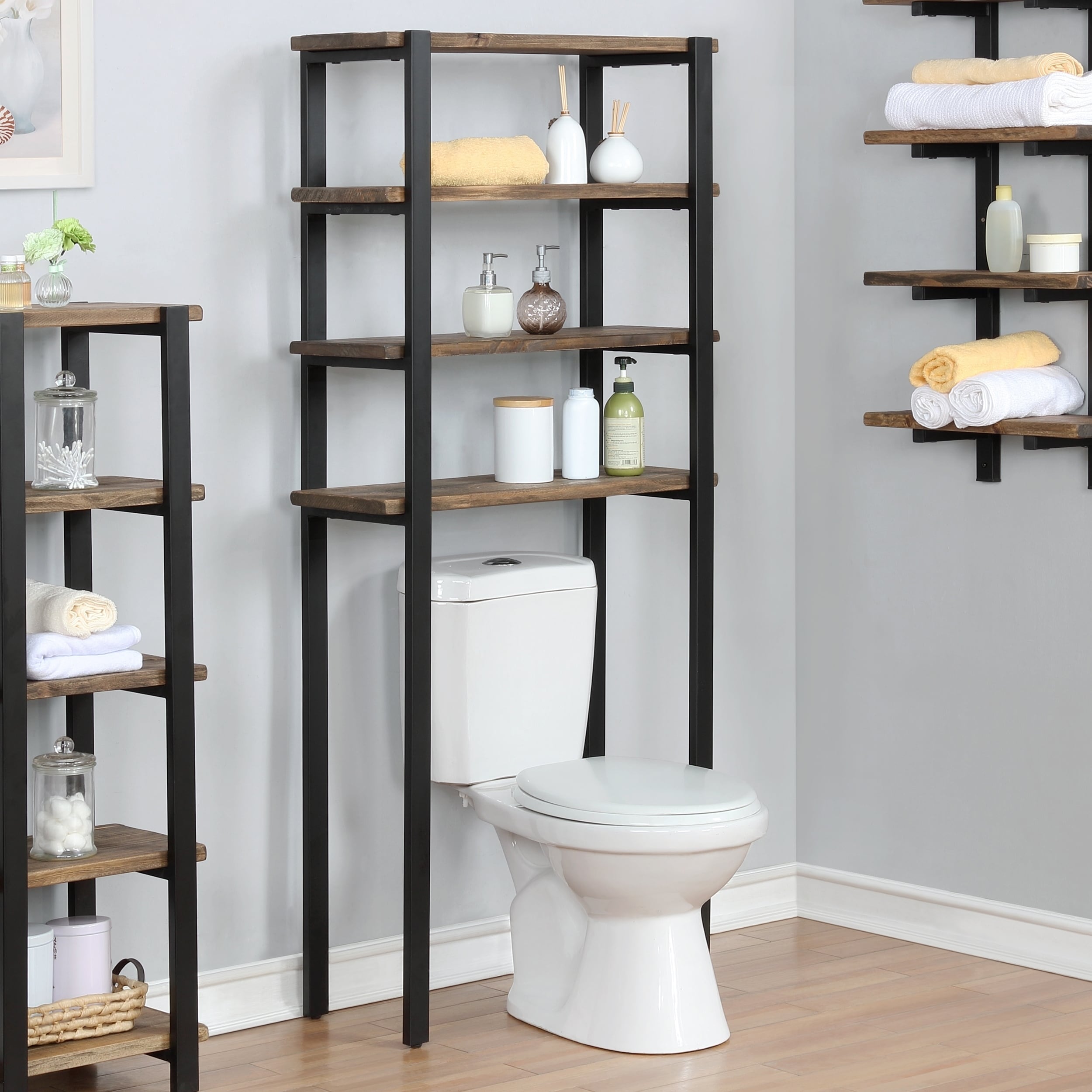 Chrome Bathroom Shelves Over Toilet / 3 Tier Over The Toilet Shelf