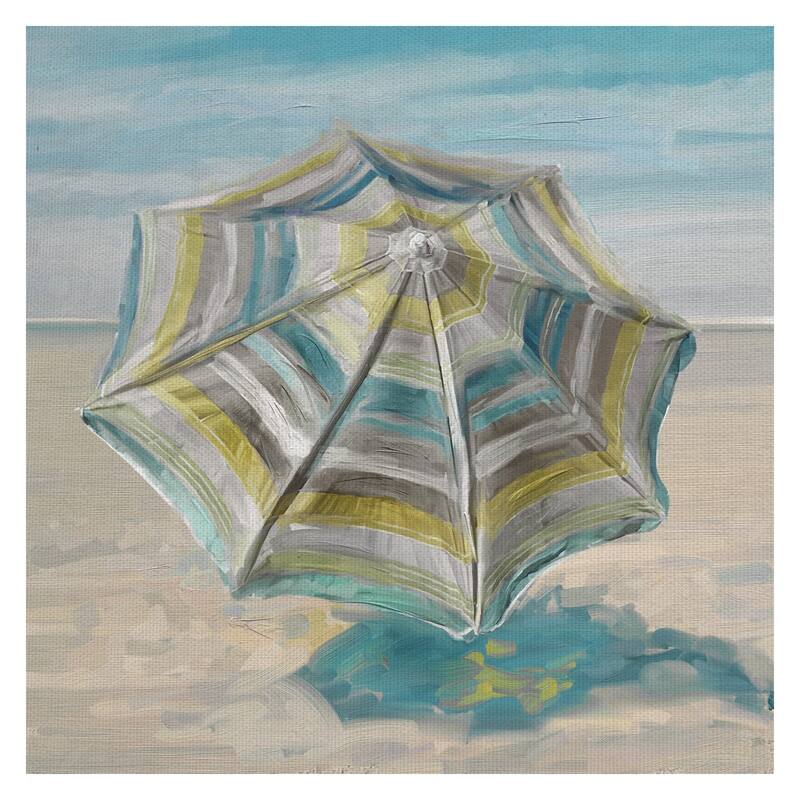 Fine Art canvas Perfect Shade Beach Umbrella By Studio Arts Canvas Art Print