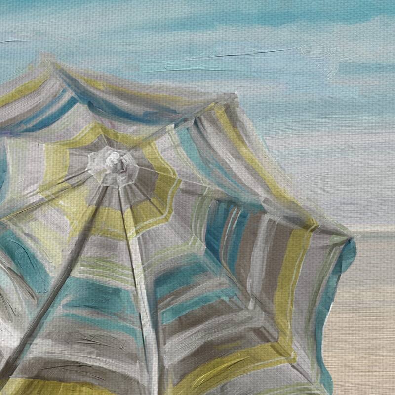 Fine Art canvas Perfect Shade Beach Umbrella By Studio Arts Canvas Art Print
