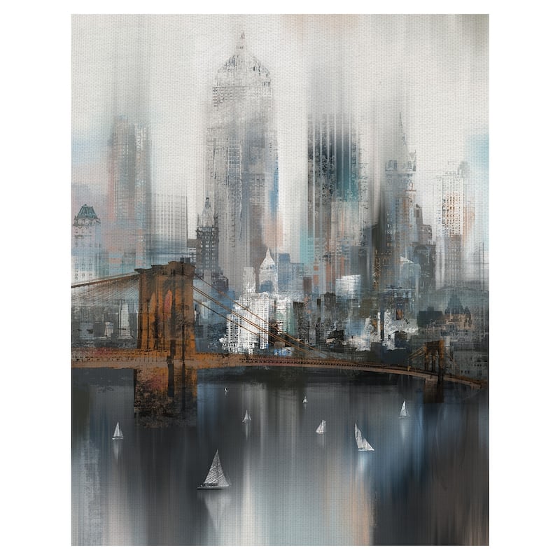Masterpiece Art Gallery Cityscape NYC by Willowbrook Fine Art Canvas Art Print
