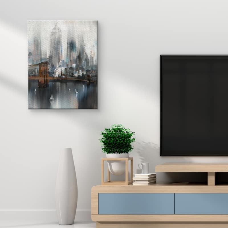 Masterpiece Art Gallery Cityscape NYC by Willowbrook Fine Art Canvas Art Print