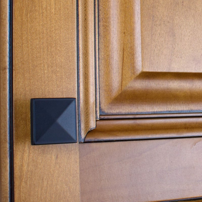 GlideRite 1.25-inch Matte Black Classic Pyramid Cabinet Knobs (Pack of 25)