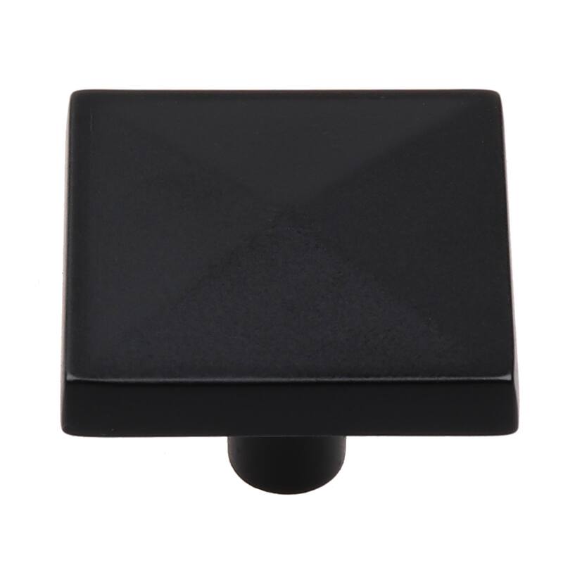 GlideRite 1.25-inch Matte Black Classic Pyramid Cabinet Knobs (Pack of 25)
