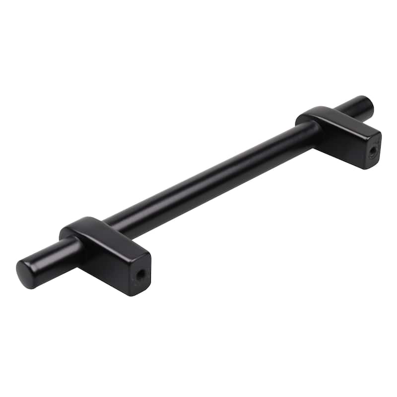 GlideRite 4.25-inch CC Matte Black Euro T-bar Cabinet Handle Bar Pulls (Pack of 10)