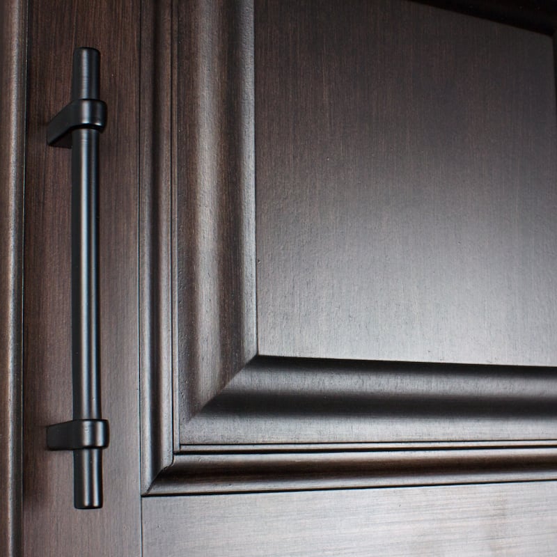 GlideRite 4.25-inch CC Matte Black Euro T-bar Cabinet Handle Bar Pulls (Pack of 10)