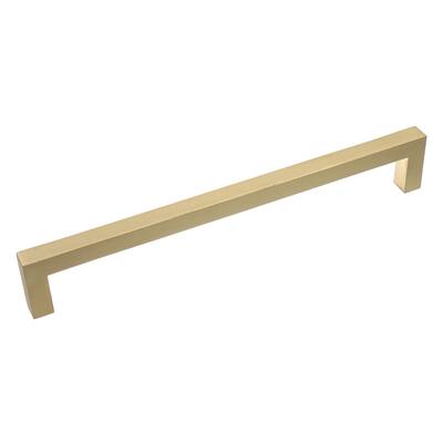 Gliderite 7.56-inch CC Satin Gold Solid Square Cabinet Bar Pull Handle (Pack of 10)