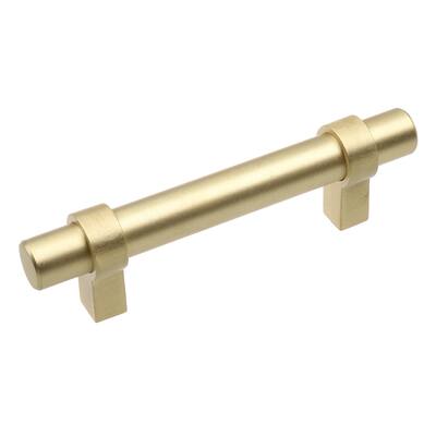 GlideRite 3-inch Solid Satin Gold Euro Cabinet Bar Pulls (Pack of 10)