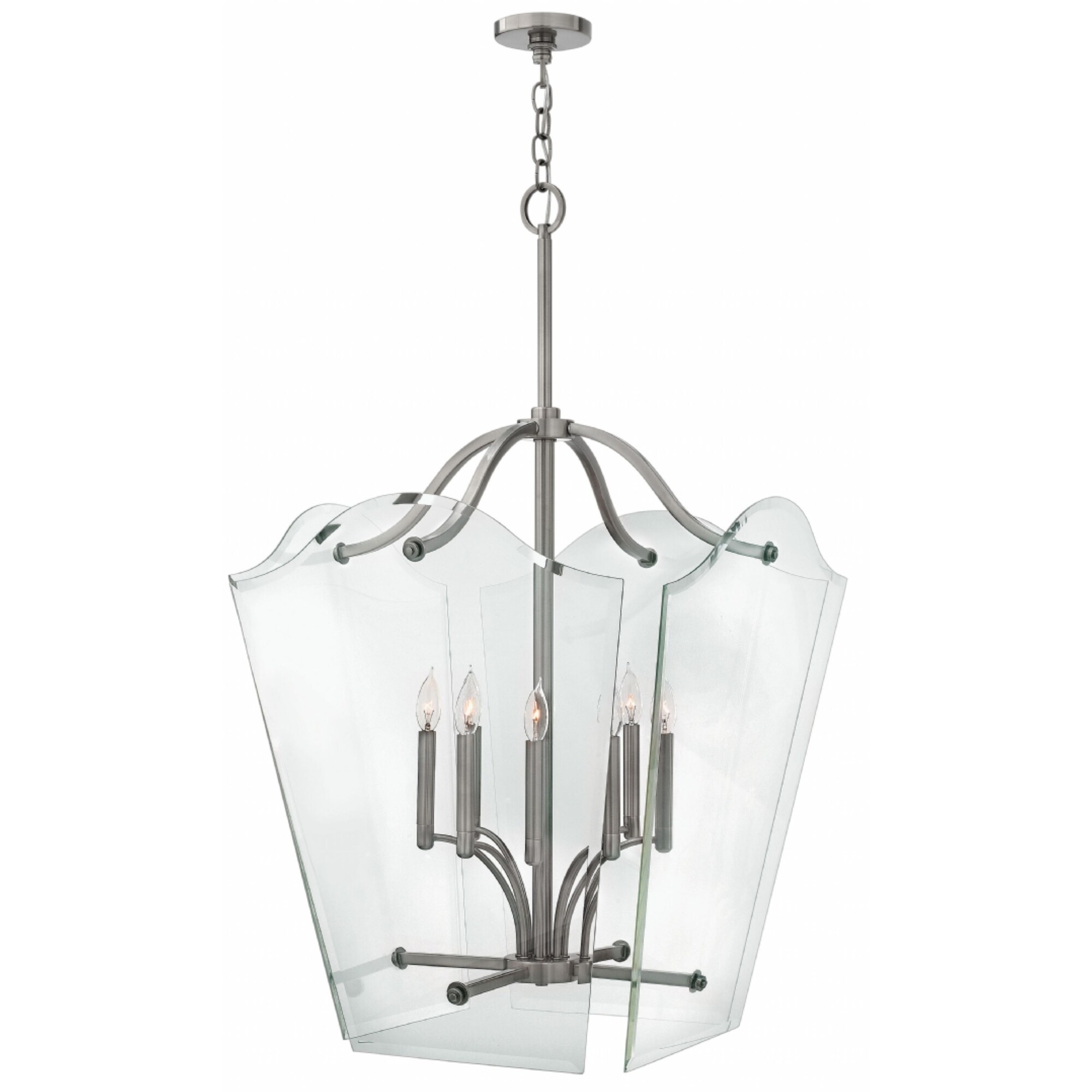 Hinkley Wingate 8-Light Chandelier in Polished Antique Nickel - Chandeliers For Bedrooms by Overstock.com