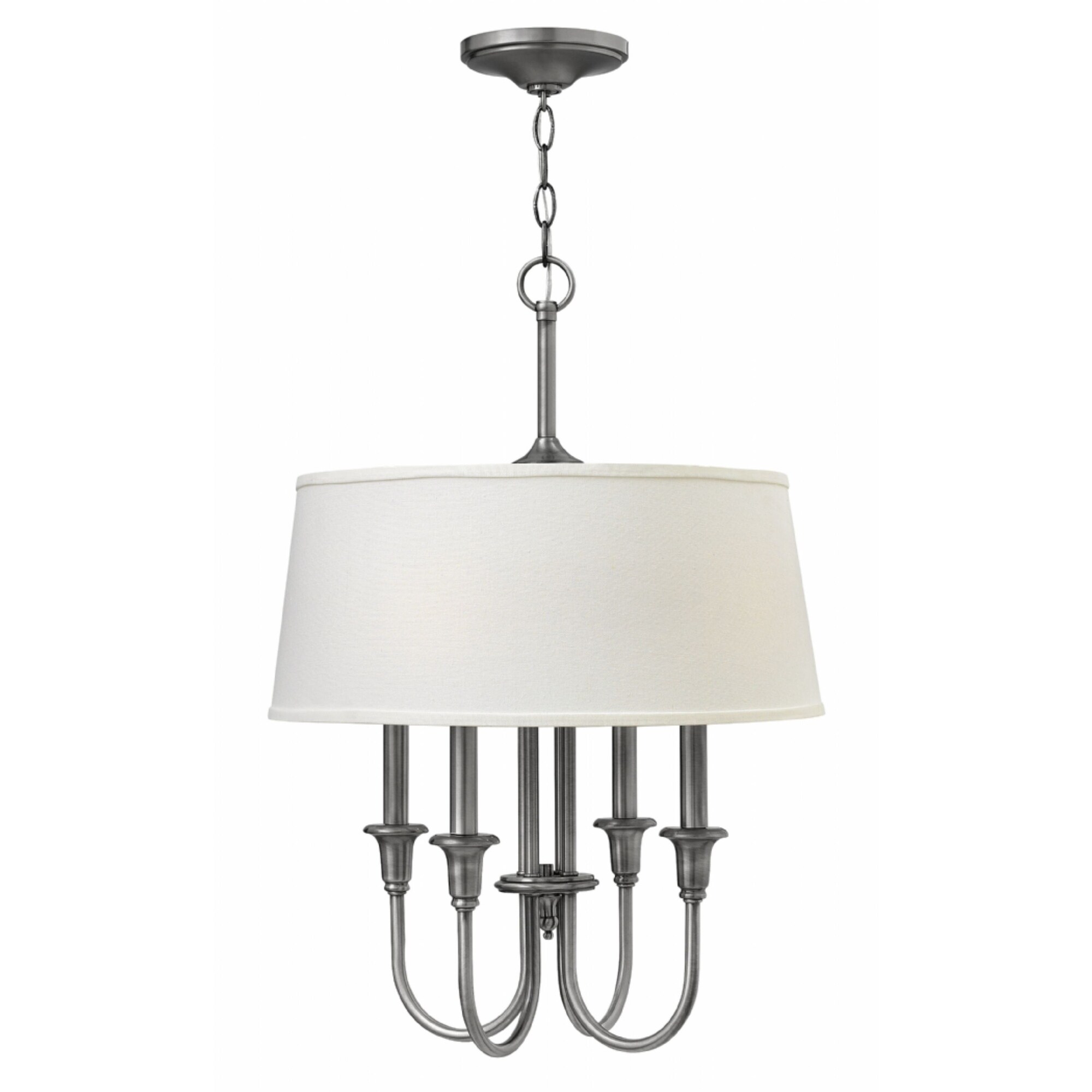 Hinkley Webster 4-Light Chandelier in Antique Nickel - Chandeliers For Bedrooms by Overstock.com