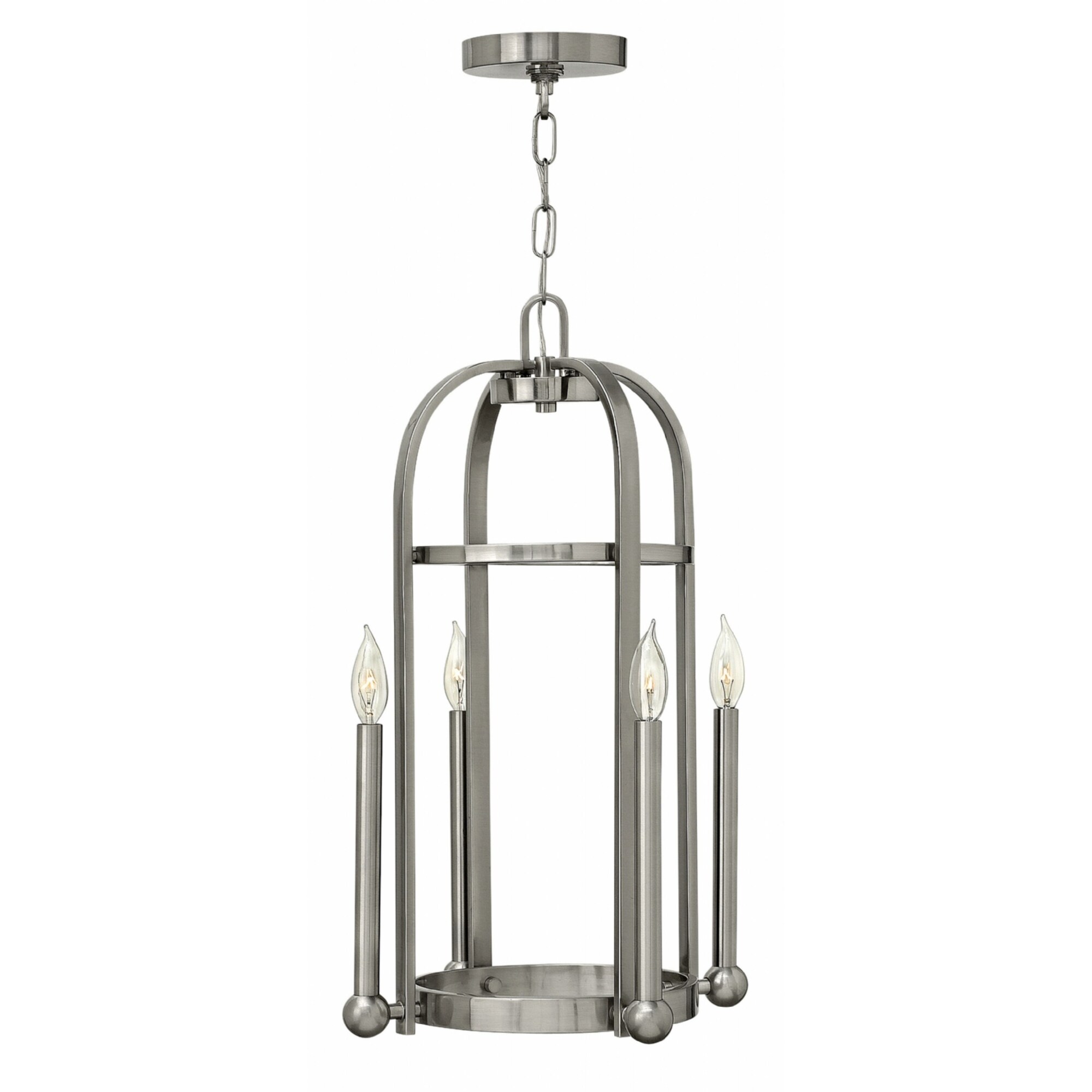 Hinkley Landon 4-Light Chandelier in Brushed Nickel - Chandeliers For Bedrooms by Overstock.com